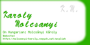 karoly molcsanyi business card